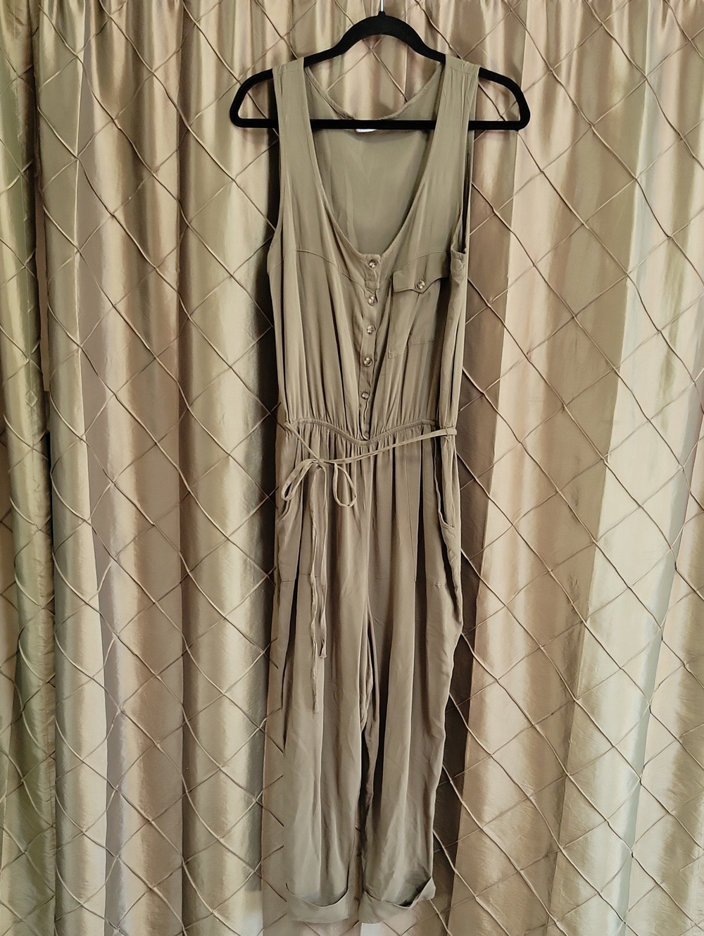 EUC- JustFAB 100% Rayon Tank Jumpsuit